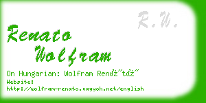 renato wolfram business card